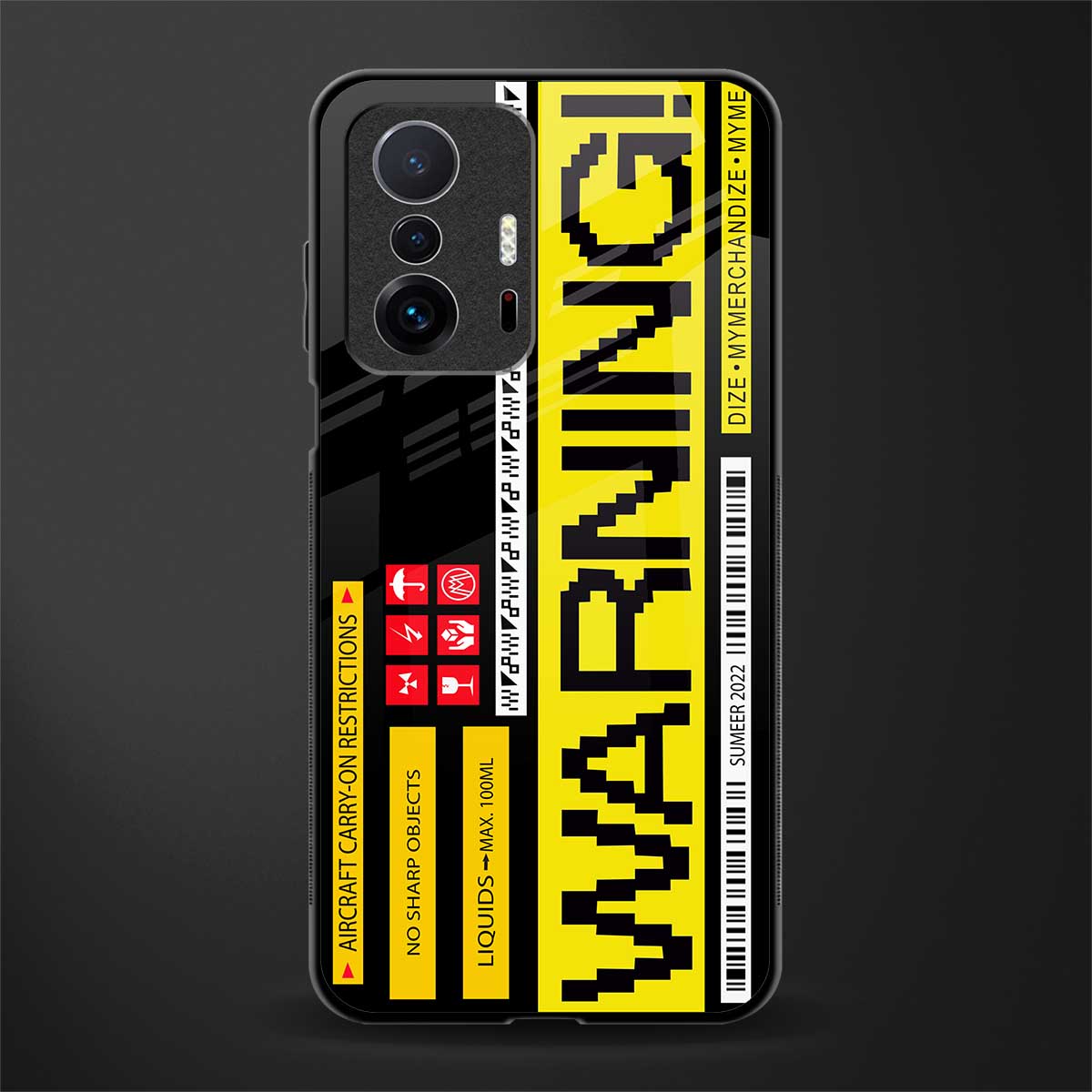 warning glass case for mi 11t pro 5g image