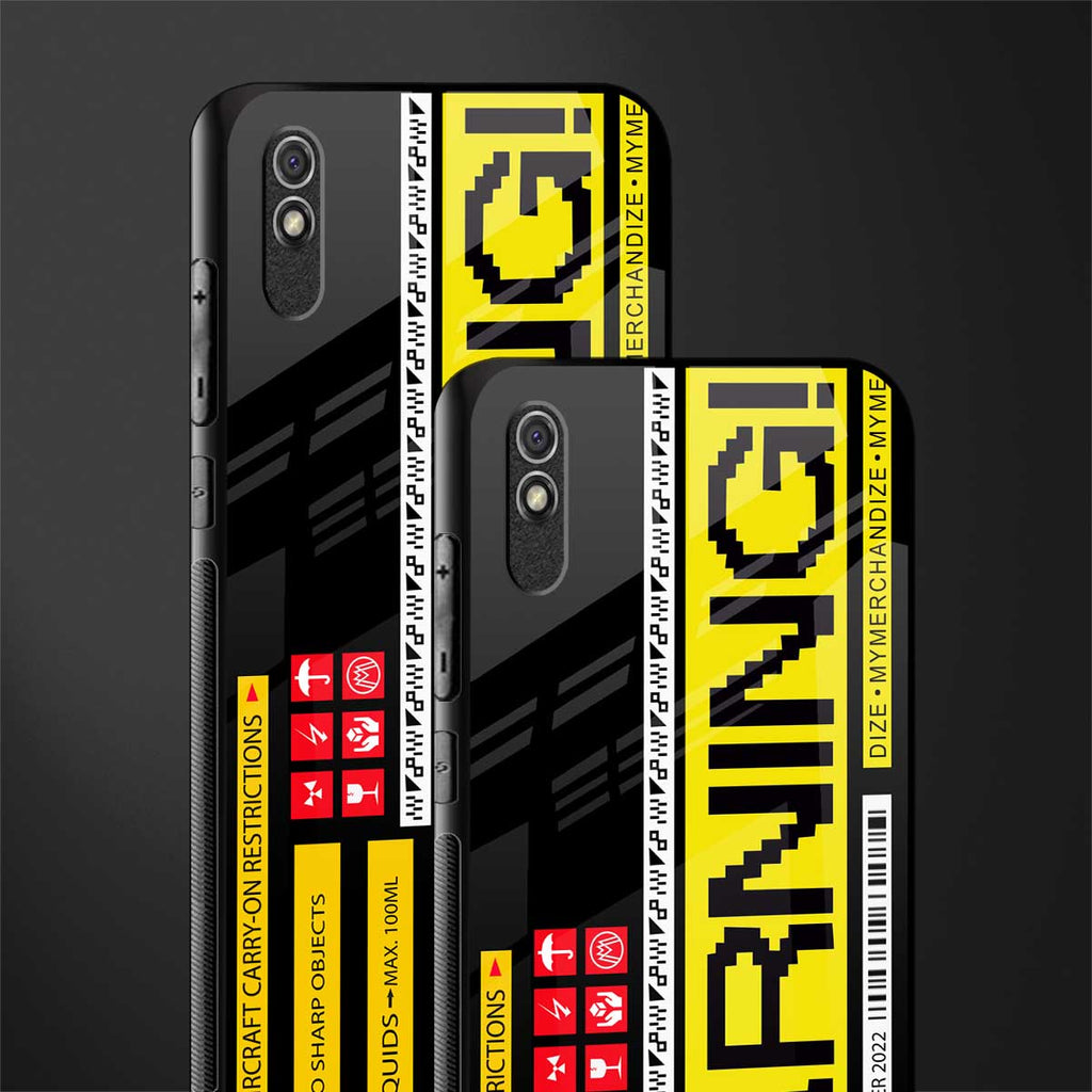 warning glass case for redmi 9i image-2