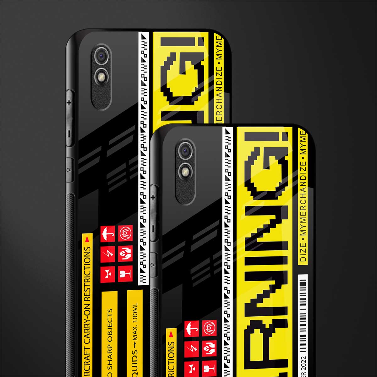 warning glass case for redmi 9i image-2