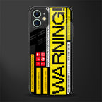warning glass case for iphone 12 mini image