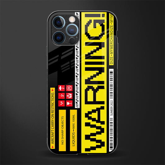 warning glass case for iphone 12 pro max image