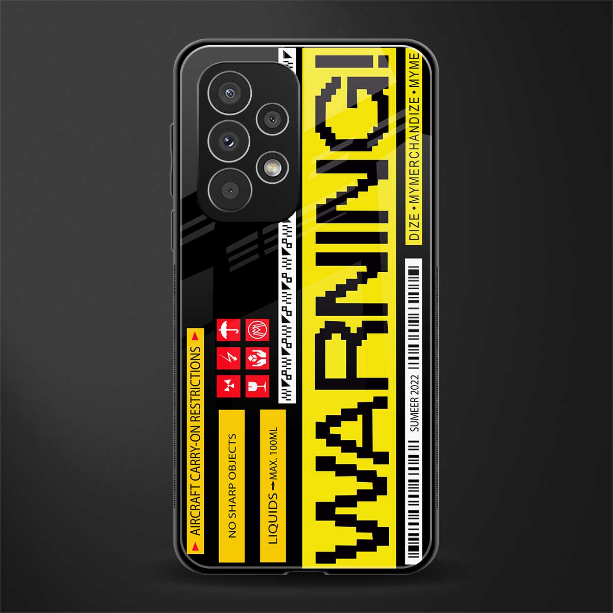 warning back phone cover | glass case for samsung galaxy a23