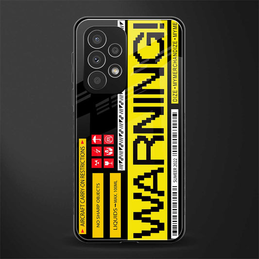 warning back phone cover | glass case for samsung galaxy a53 5g