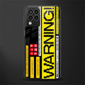 warning back phone cover | glass case for samsung galaxy m33 5g