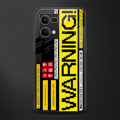 warning back phone cover | glass case for oppo f21 pro 4g