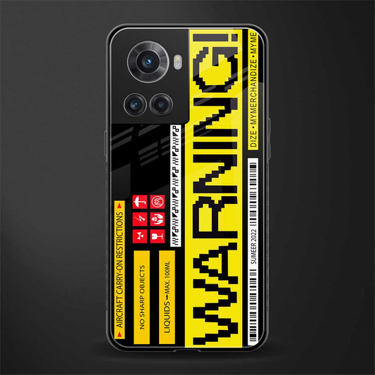 warning back phone cover | glass case for oneplus 10r 5g