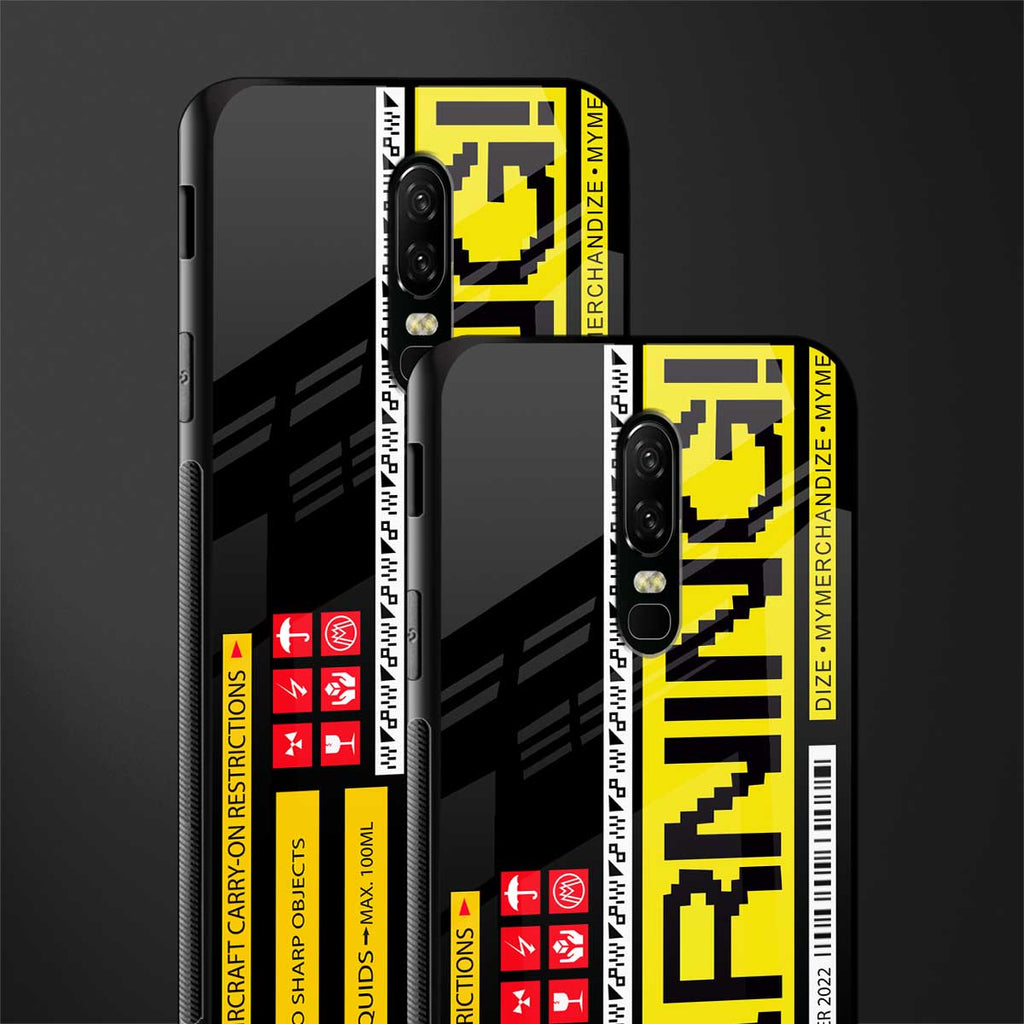 warning glass case for oneplus 6 image-2