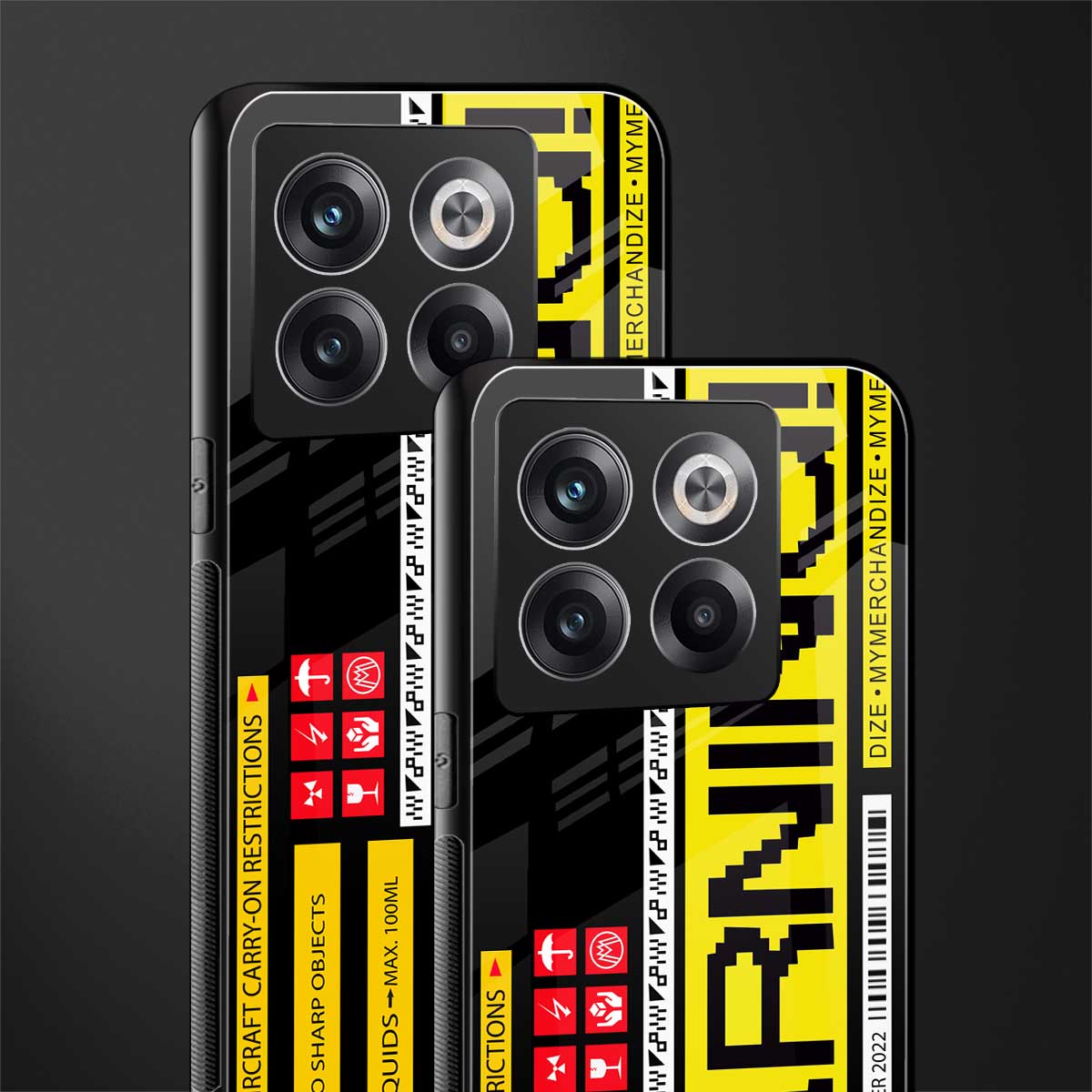 warning back phone cover | glass case for oneplus 10t