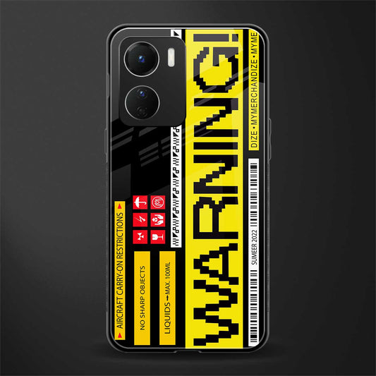 warning back phone cover | glass case for vivo y16