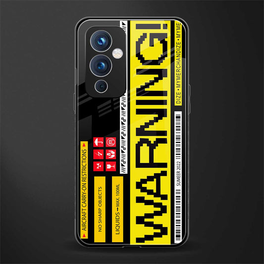 warning back phone cover | glass case for oneplus 9