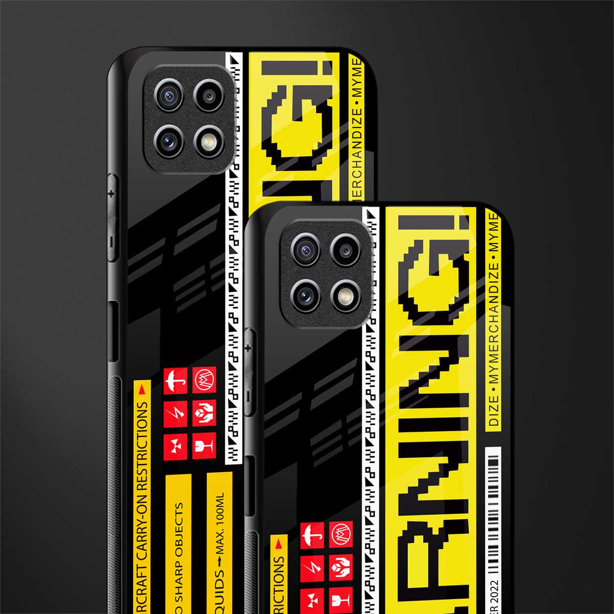 warning back phone cover | glass case for samsung galaxy f42