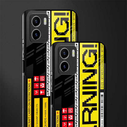 warning back phone cover | glass case for vivo y72