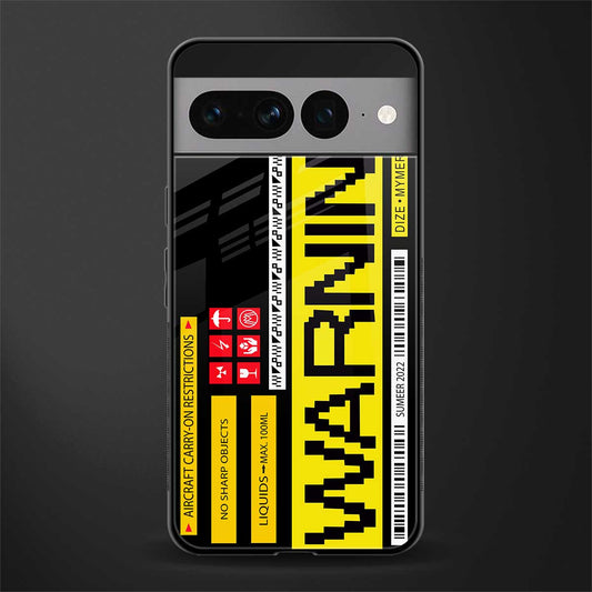 warning back phone cover | glass case for google pixel 7 pro