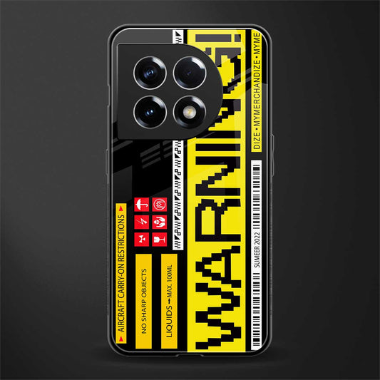 warning back phone cover | glass case for oneplus 11