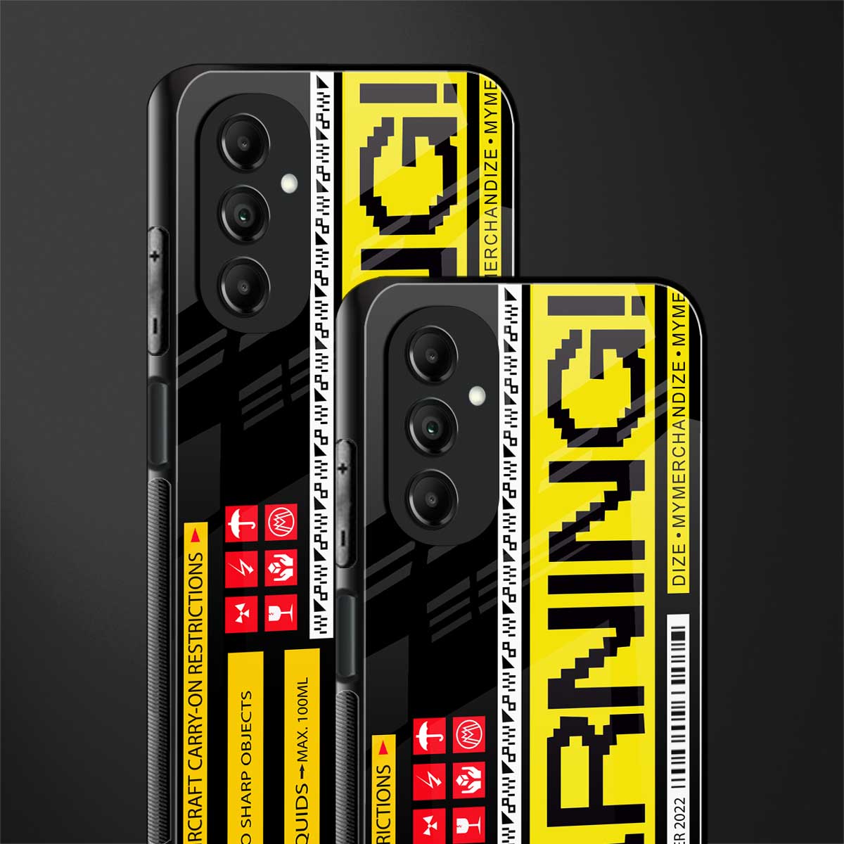 warning back phone cover | glass case for samsung galaxy a14 5g