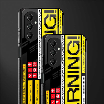 warning back phone cover | glass case for samsung galaxy a14 5g