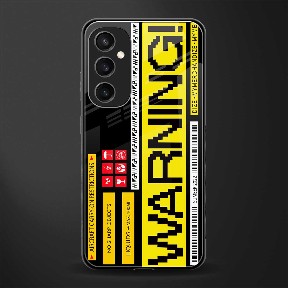 warning back phone cover | glass case for samsung galaxy s23 fe 5g