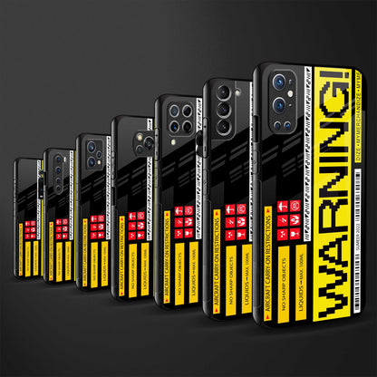 Warning-Sign-Black-Edition-Glass-Case for phone case | glass case for samsung galaxy s23 ultra