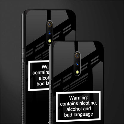 warning sign black edition glass case for oppo k3 image-2
