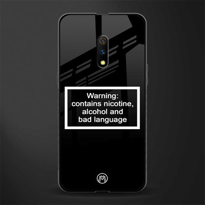 warning sign black edition glass case for oppo k3 image