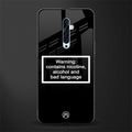 warning sign black edition glass case for oppo reno 2f image