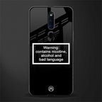warning sign black edition glass case for oppo f11 pro image