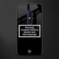 warning sign black edition glass case for vivo v17 pro image