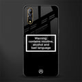 warning sign black edition glass case for vivo s1 image