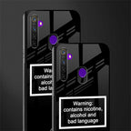 warning sign black edition glass case for realme 5 pro image-2