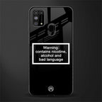 warning sign black edition glass case for samsung galaxy f41 image