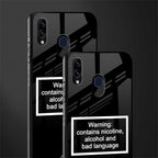 warning sign black edition glass case for samsung galaxy m10s image-2