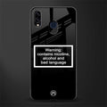 warning sign black edition glass case for samsung galaxy m10s image