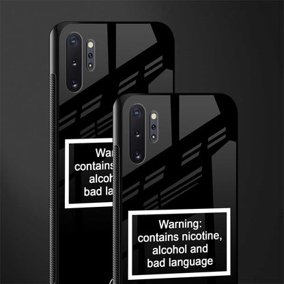 warning sign black edition glass case for samsung galaxy note 10 plus image-2