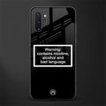 warning sign black edition glass case for samsung galaxy note 10 plus image