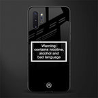 warning sign black edition glass case for samsung galaxy note 10 plus image