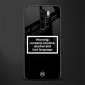 warning sign black edition glass case for redmi note 8 pro image
