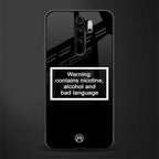 warning sign black edition glass case for redmi note 8 pro image