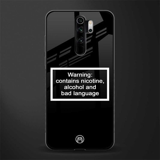 warning sign black edition glass case for redmi note 8 pro image