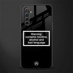 warning sign black edition glass case for realme 6 pro image