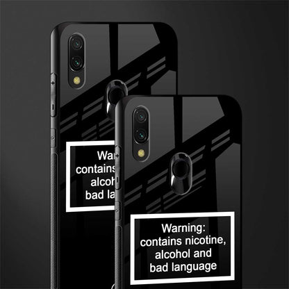 warning sign black edition glass case for redmi 7redmi y3 image-2