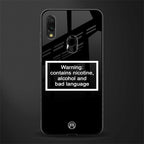 warning sign black edition glass case for redmi note 7s image