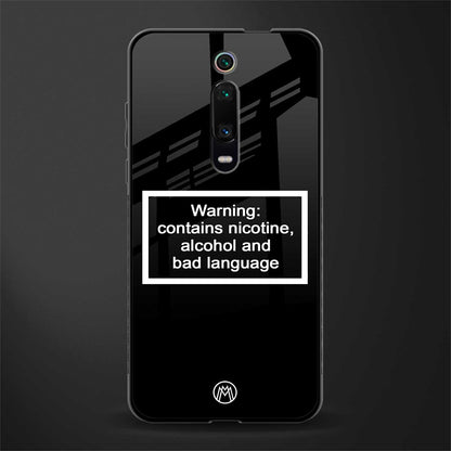 warning sign black edition glass case for redmi k20 image