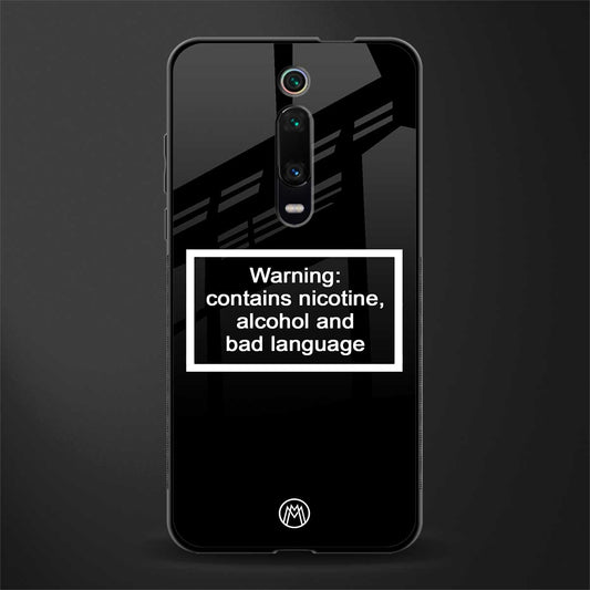 warning sign black edition glass case for redmi k20 pro image