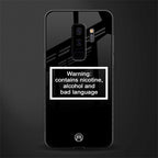 warning sign black edition glass case for samsung galaxy s9 plus image