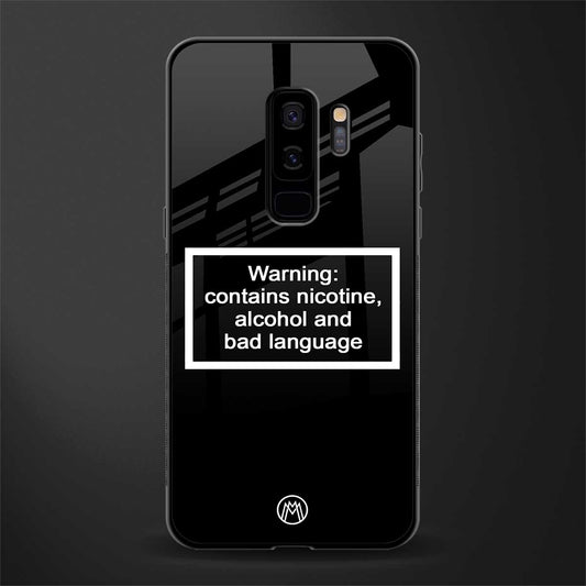 warning sign black edition glass case for samsung galaxy s9 plus image