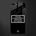 warning sign black edition glass case for realme c1 image