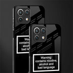 warning sign black edition glass case for mi 11 lite image-2