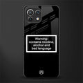warning sign black edition glass case for mi 11 lite image