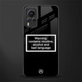 warning sign black edition glass case for vivo x60 pro image