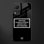 warning sign black edition glass case for vivo x60 pro image